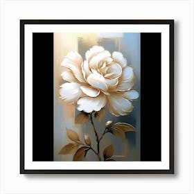 White Rose Painting 1 Art Print