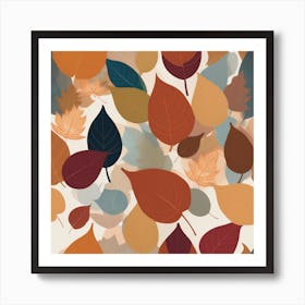 Autumn's Symphony of Leaves 8 Art Print