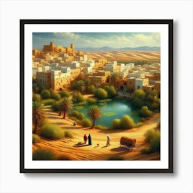 Tunisian Oasis village 1 Art Print