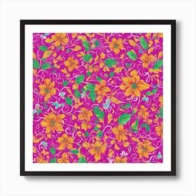 Floral Pattern 1 Art Print