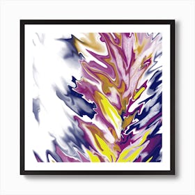 Purple And Yellow Abstract Painting Art Print