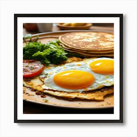 Pancakes And Eggs Art Print