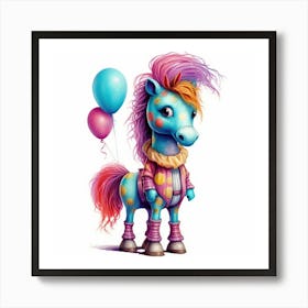 Clown Horse Art Print