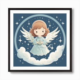 Angel In The Clouds Art Print