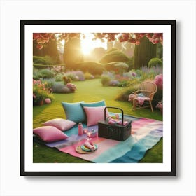 Picnic In The Park 1 Art Print