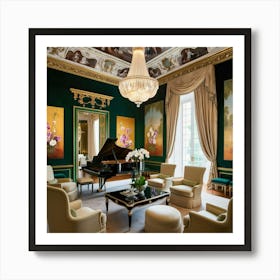 Grand Piano Room Art Print