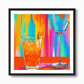 Aperol Spritz Fauvist Painting Art Print Art Print