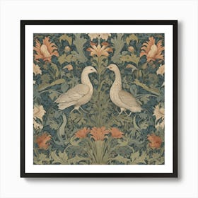 William Morris inspired wallpaper design 2 Art Print