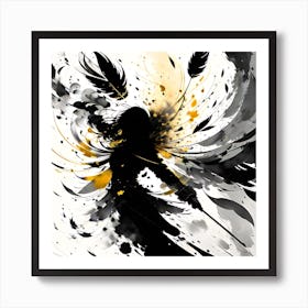 Black And White Painting 12 Art Print