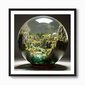 Miniature Landscape In A Glass Ball Art Print