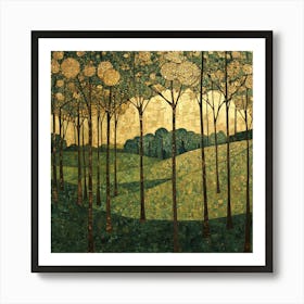 Trees In The Forest Art Print