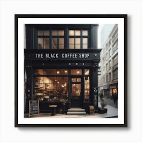 Black Coffee Shop 2 Art Print