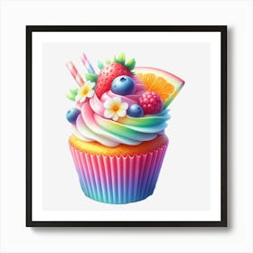 Rainbow Cupcake 10 Art Print