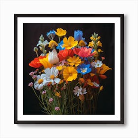 Wildflowers Bouquet Art Print