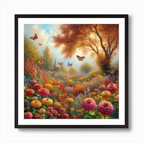 Butterfly Garden Art Print