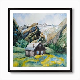 Mountain Landscape Square Art Print