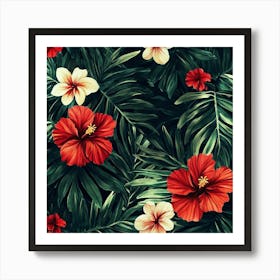 Hibiscus Wallpaper Art Art Print