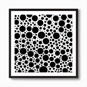 Black And White Dots Art Print