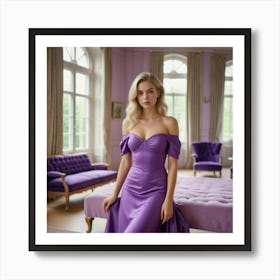 Purple Evening Gown Art Print