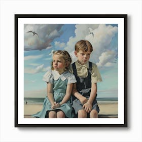 Seaside Memories From Childhood Art Print