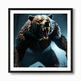 Bear In The Woods 1 Art Print