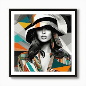 'A Woman In A Hat' Art Print