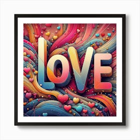 Love Abstract Painting Art Print