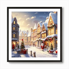 Christmas Village 15 Art Print