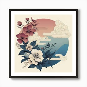 Chinese Flowers Art Print