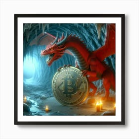 Bitcoin Dragon Guardian D5 Art Print