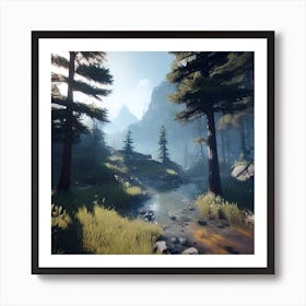 Forest In The Mountains Art Print