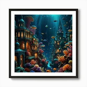 Underwater City Art Print