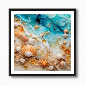 Sea Shells On The Beach Art Print