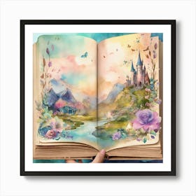 Shabby Chic Dreamy Mist Pastel Junk Journals Fanta (4) Art Print