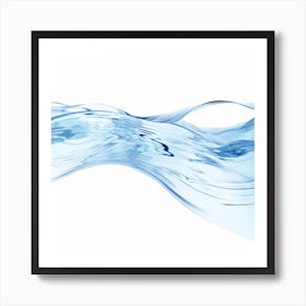 Water Wave Isolated On White Background Art Print