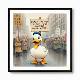 Don'T Face The Funny Duck Art Print