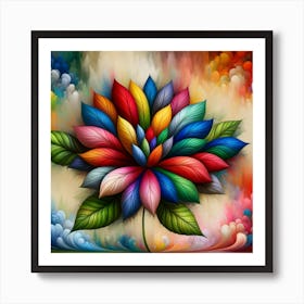 Colorful Flower Painting Art Print