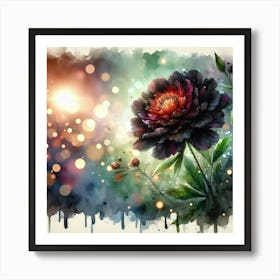 Watercolor Of A Flower Art Print