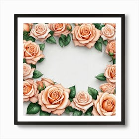 Roses Frame 1 Art Print