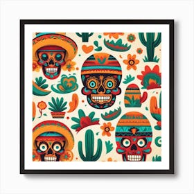 Mexican Skulls 15 Art Print