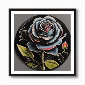 Black Rose Art Print