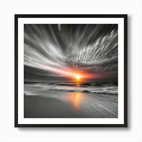 Sunset At The Beach 33 Art Print