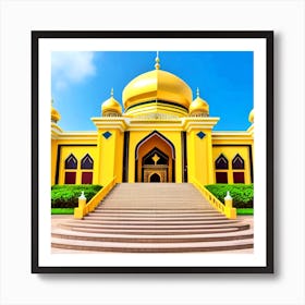 Yellow Mosque Art Print