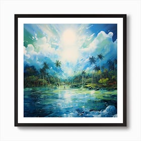 Impressionist Serenity: Riverside Melodies Art Print