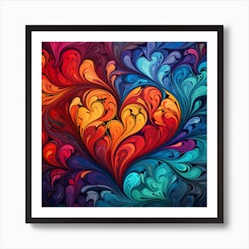 Abstract Heart 2 Art Print