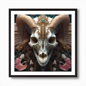 Skull Of A Ram Art Print