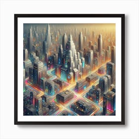 Futuristic City Art Print