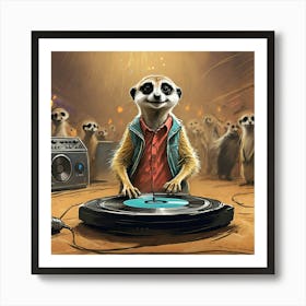 Meerkat Dj Art Print