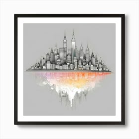 New York City Skyline 101 Art Print