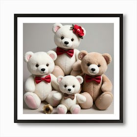 Family Of Teddy Bears 2 Art Print